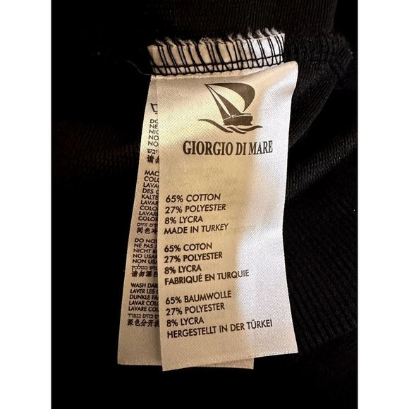 Giorgio di Mare Yachting Collection quarter Zip Pullover Black Jacket, Large EUC - Picture 11 of 16